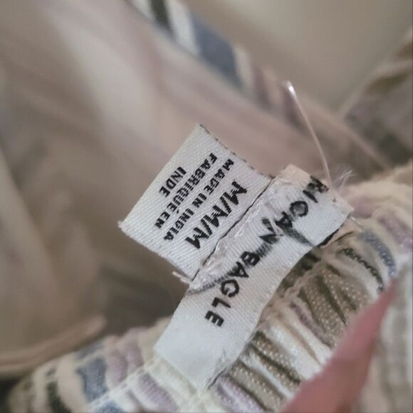 NWOT American Eagle Linen Blend Striped Romper Jumpsuit Outfit - Picture 8 of 9